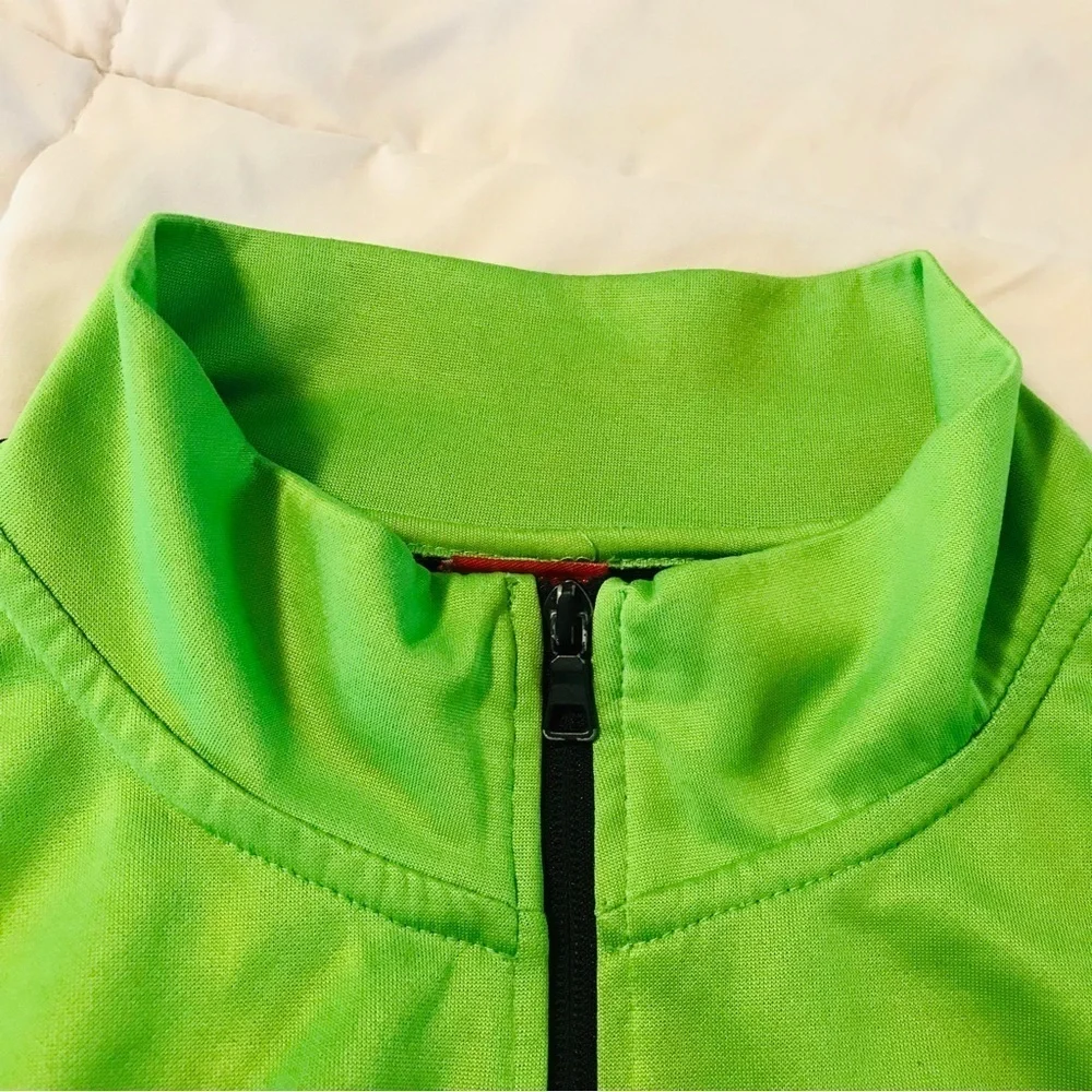 Vintage Nike Neon Green Black Color Block Zip-Up Track Jacket Men’s size XL VTG
